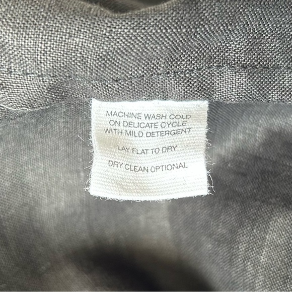 Mikoh Malama Black Linen Lace-up Long Sleeve Mini Dress Cover-up Size XS / S - Picture 14 of 16